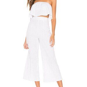 Revolve Brooke Top + Pant Set, White Stripe, Size: XS